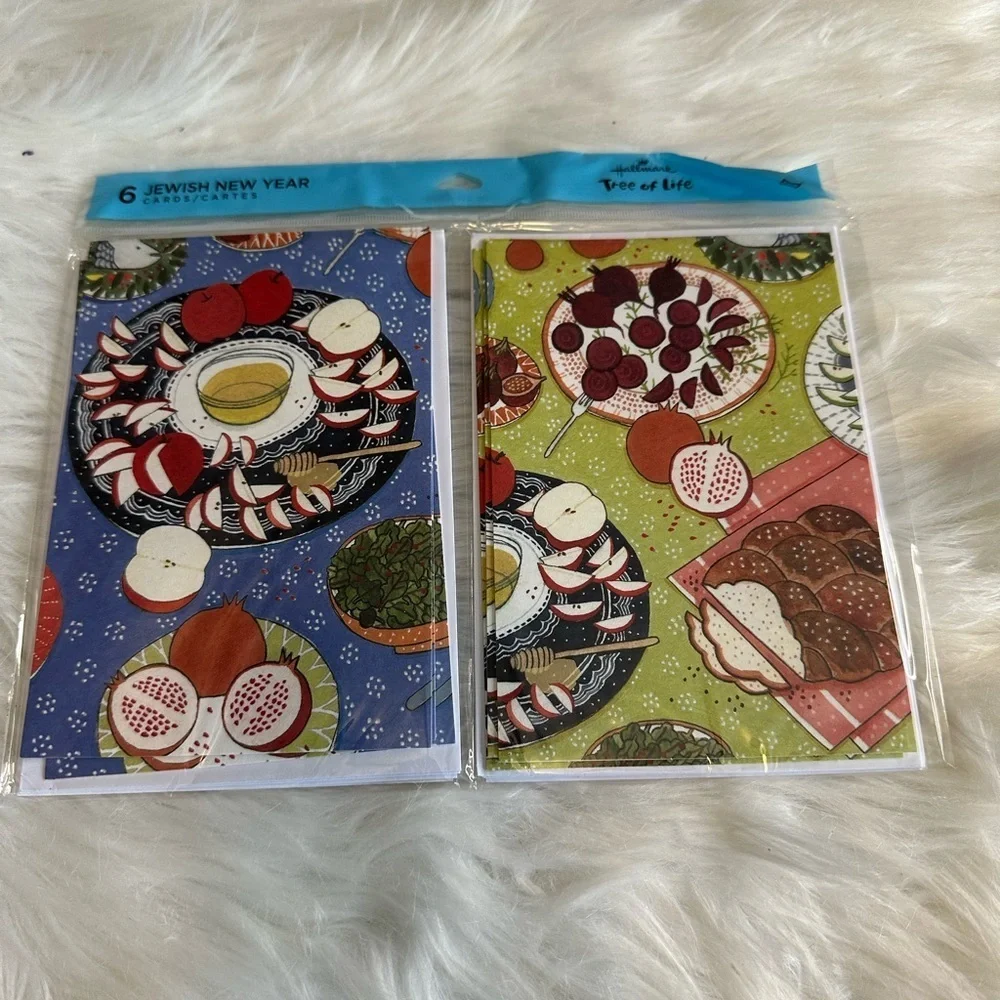 🩵5/$8 Colorful Jewish New Year Greeting Cards